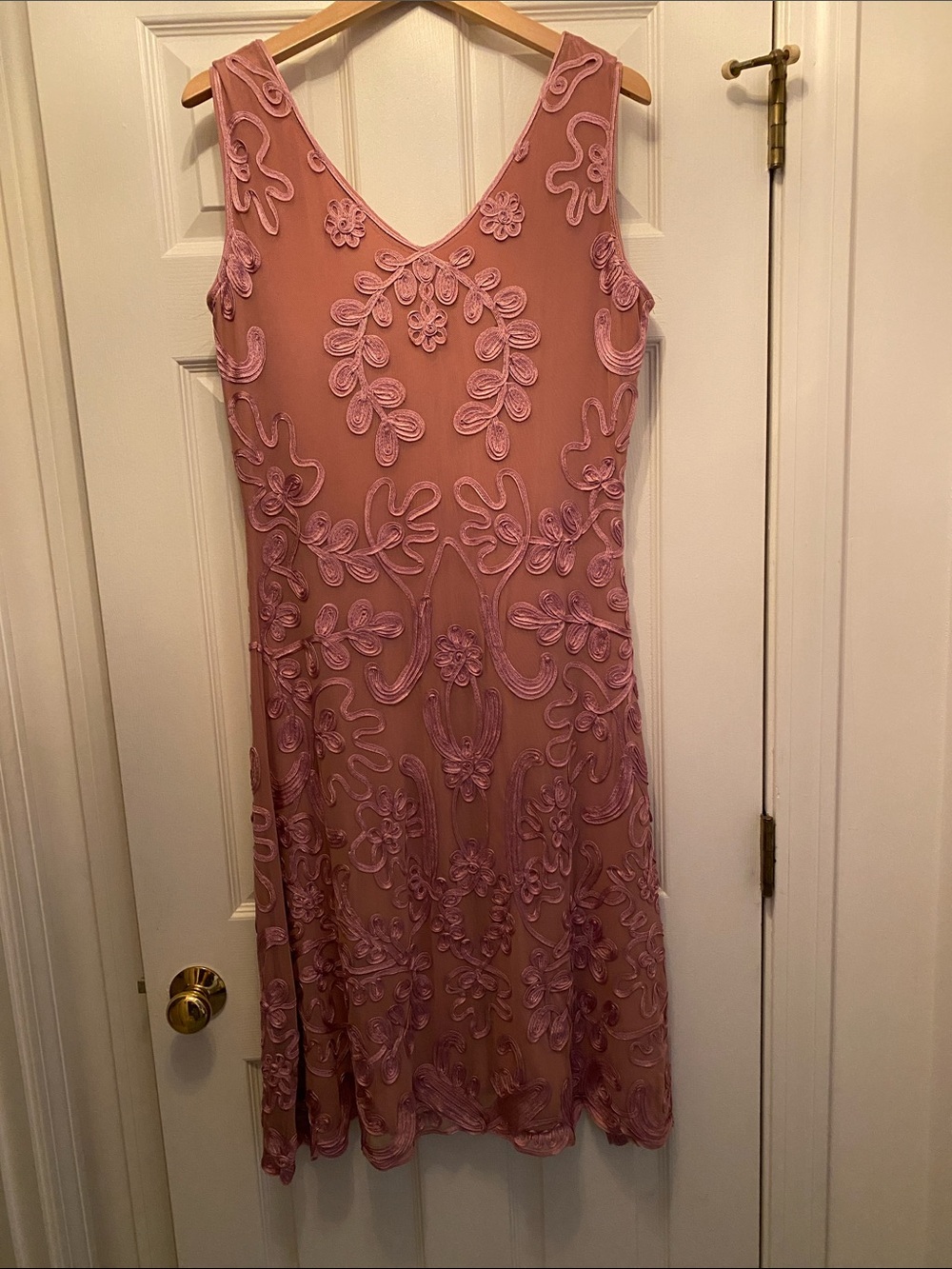 Sundance Dusty Rose Embroidered Midi Dress